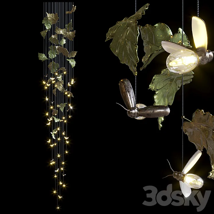 Hanging elements FIREFLY – Vargov Design 3DS Max Model