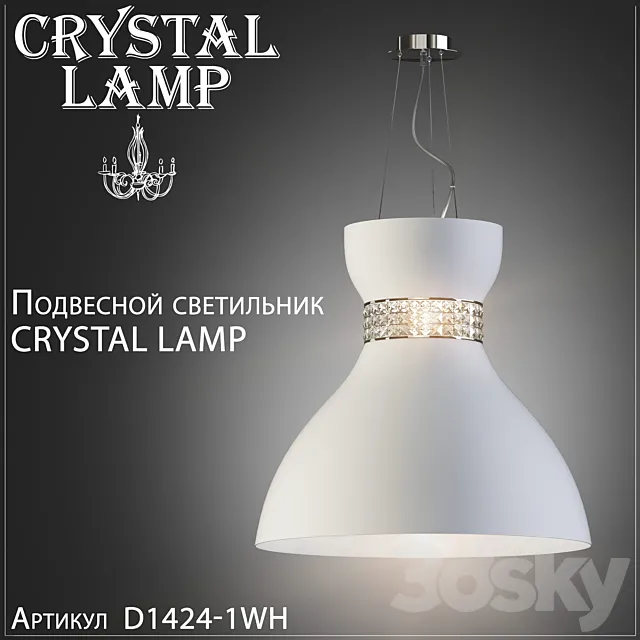 Hanging lamp Crystal Lamp Swim D1424-1WH bokal 3DSMax File