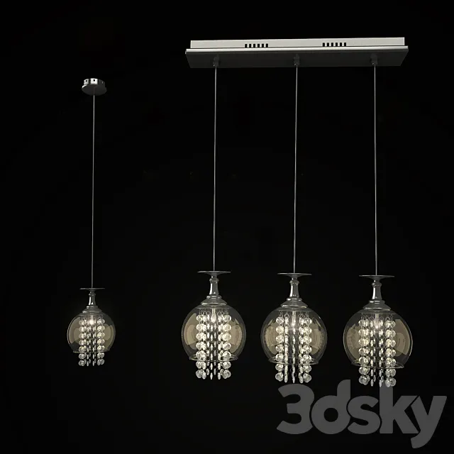 Hanging lamp Crystal Lux CHIK SP3 3ds Max