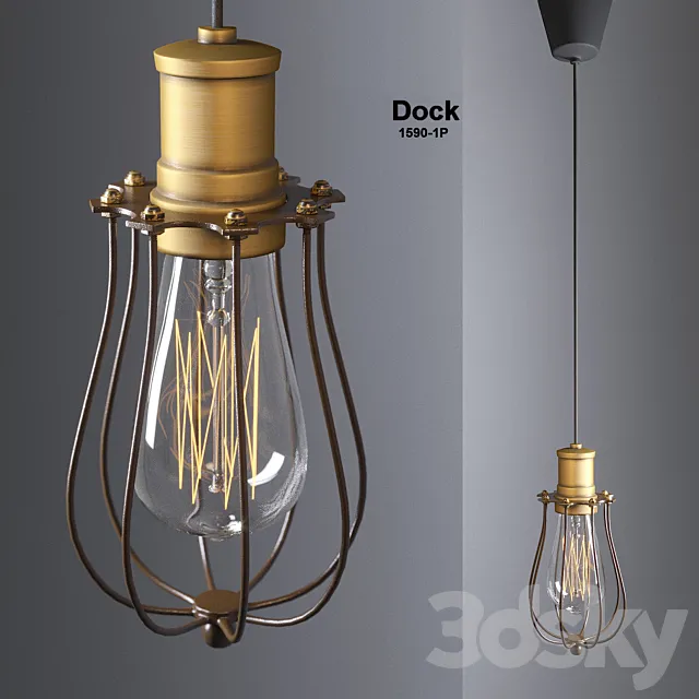 Hanging Lamp Dock 1590-1P 3ds Max