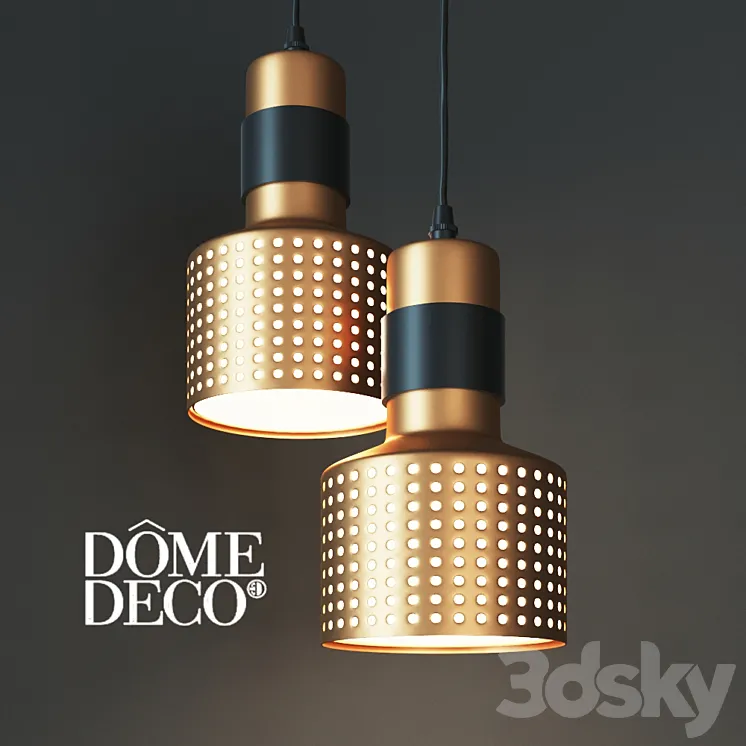 Hanging lamp Dome deco 3DS Max
