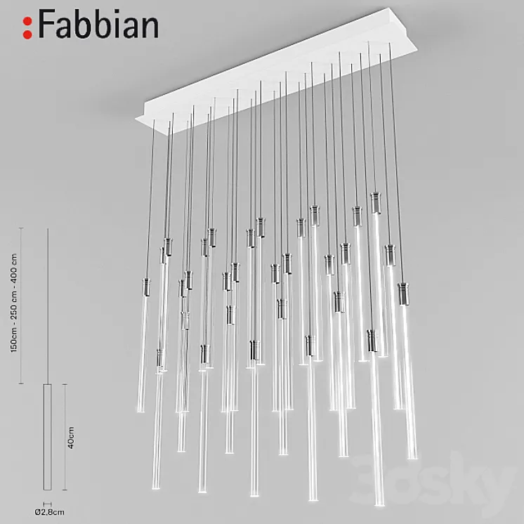 Hanging lamp Fabbian 3DS Max