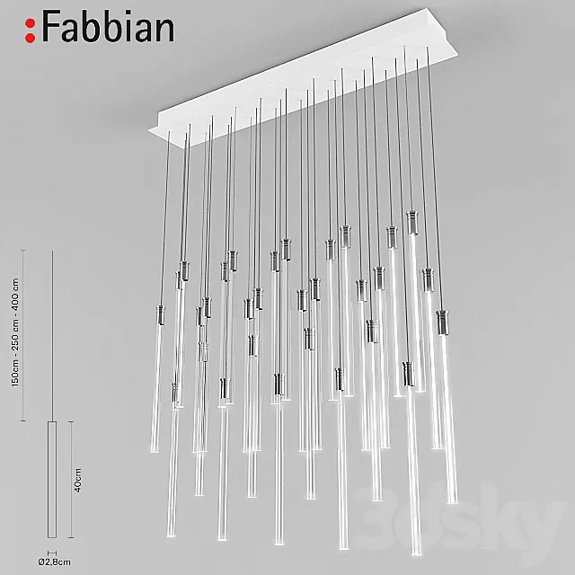 Hanging lamp Fabbian 3DSMax File