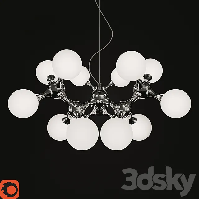Hanging lamp Ideal Lux Nodi SP15 Bianco 3DSMax File