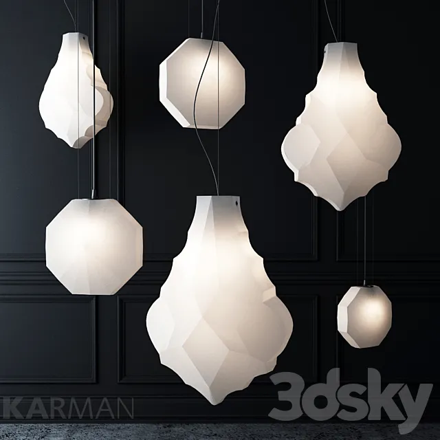 Hanging lamp Karman 24 KARATI 1B 3DS Max Model