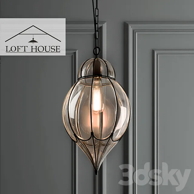 Hanging Lamp Loft House P-164 3DS Max Model