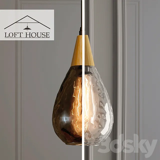 Hanging lamp LOFT HOUSE P-167 3DSMax File