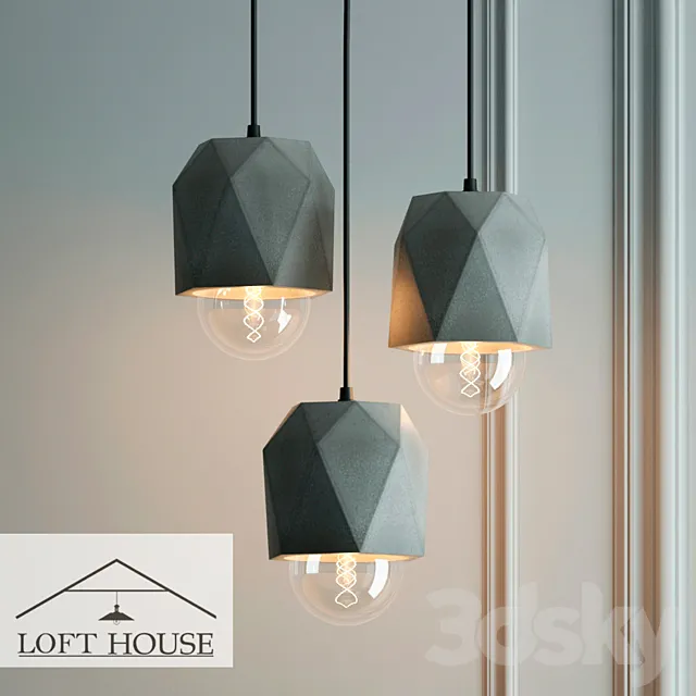Hanging lamp LOFT HOUSE P-181 3ds Max