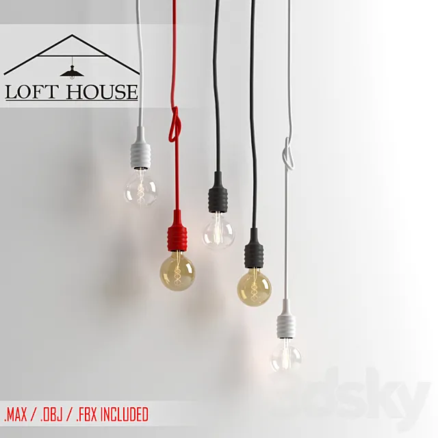 Hanging lamp LOFT HOUSE P-65 3DS Max Model