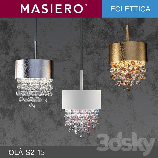 Hanging lamp Masiero Eclettica OLÀ S2 15 3DSMax File