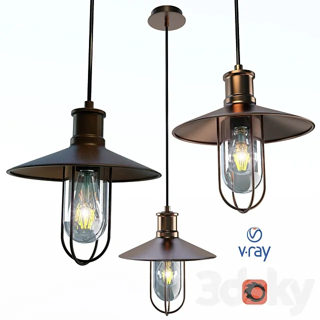 Hanging lamp model NAARDEN from the company LUCIDE Belgium. 3ds Max