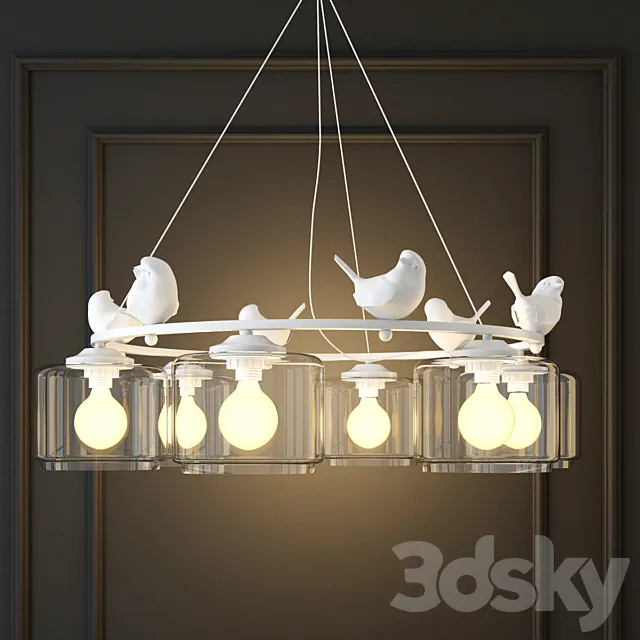 Hanging lamp provence bird pendant chandelier pedant 3DS Max Model