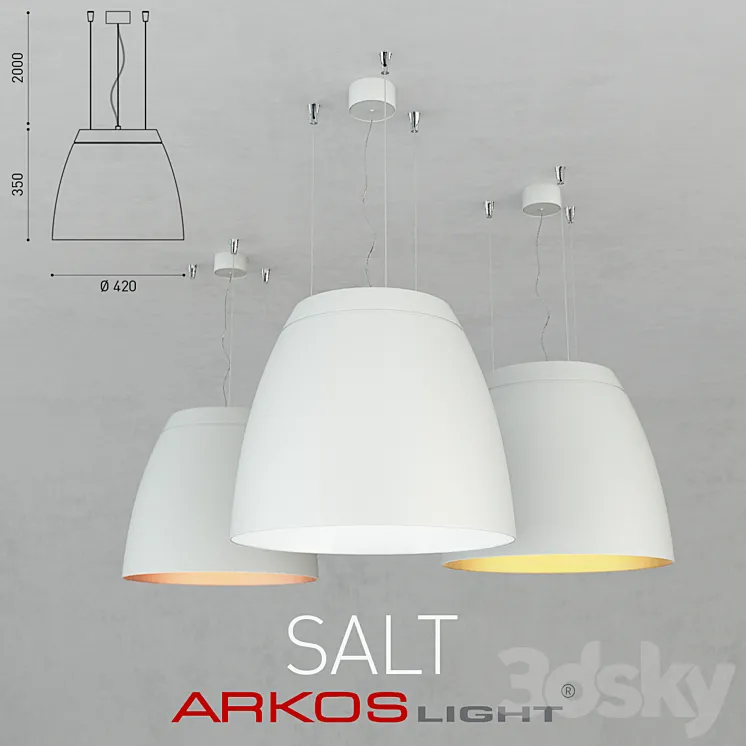 Hanging lamp SALT by ARKOSLIGHT 3DS Max