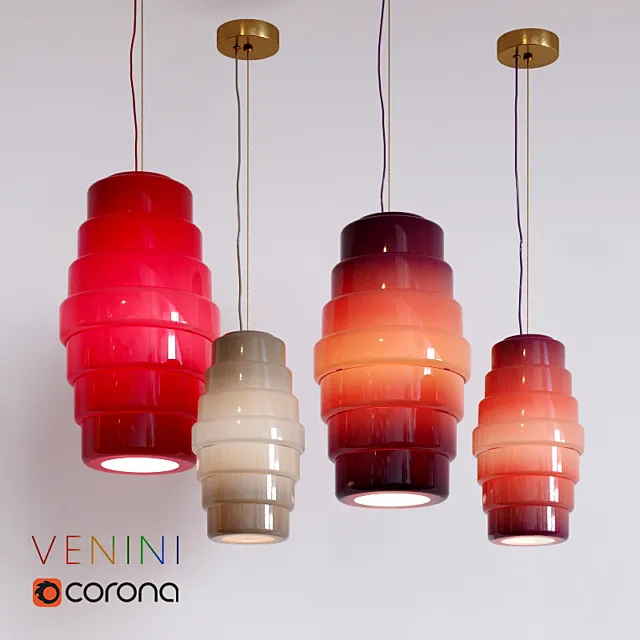 Hanging lamp Venini Zoe 3ds Max