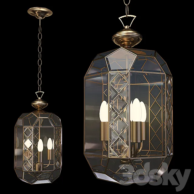 hanging lamp WUNDERLICHT WHITE SEA (YL6111AB-P3) 3ds Max