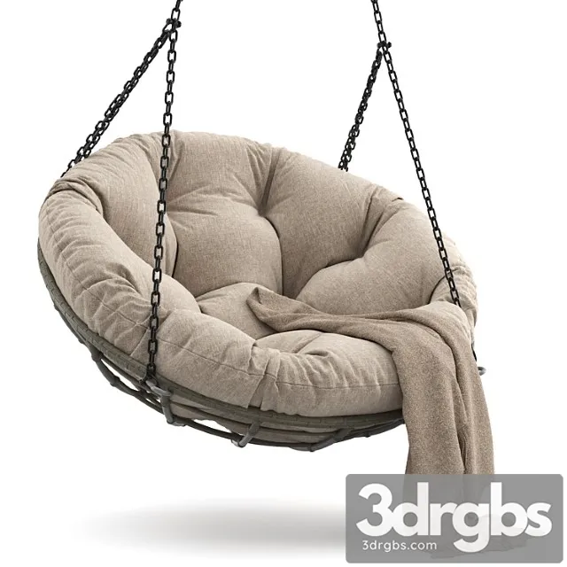 Hanging papasan chair