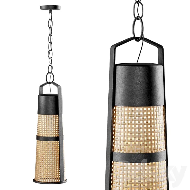 Hanging rattan lamp H400 _ Hanging rattan lamp 3ds Max