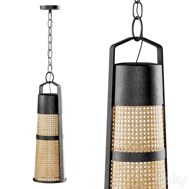 Hanging rattan lamp H400 Hanging rattan lamp 3dsMax Model