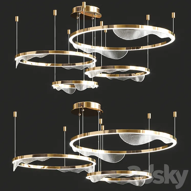 Hanna b ring chandelier 3DS Max