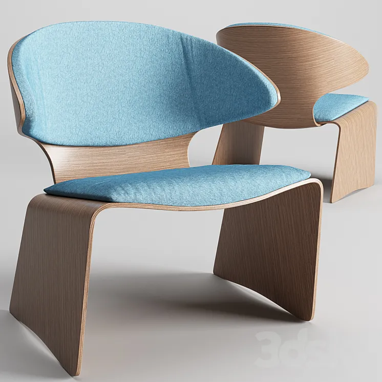 Hans Olsen Teak Bikini Lounge Chair 3DS Max
