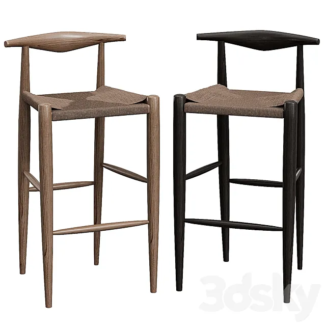 Hans Wegner Counter stool 3DS Max Model