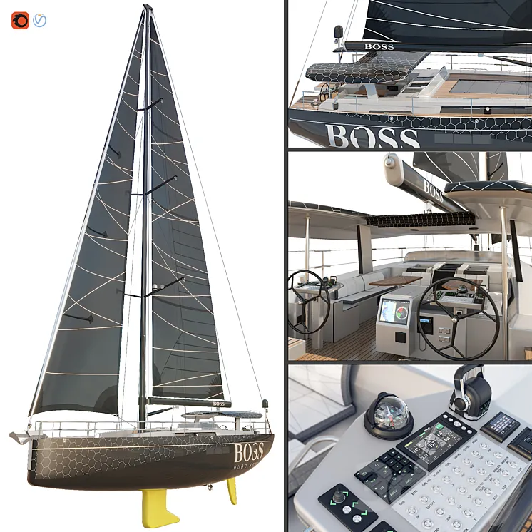 Hanse 675 yacht BOSS 3DS Max
