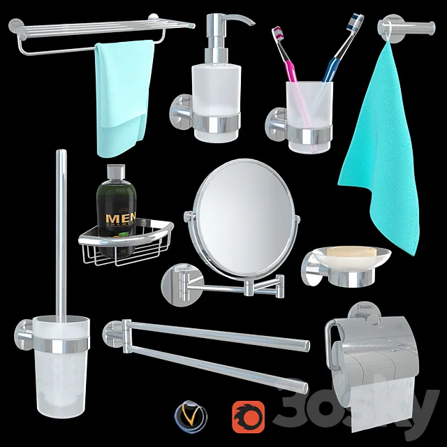 HANSGROHE Logis Universal Accessory Set 3ds Max