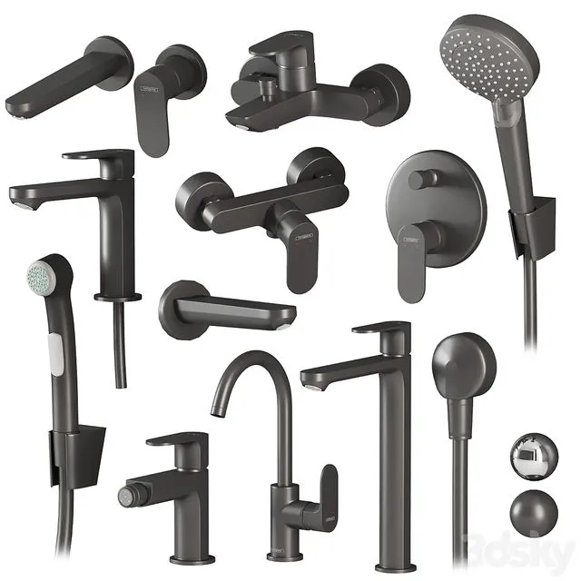 Hansgrohe Rebris S Faucets and showers set 3dsMax Model