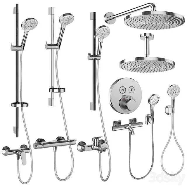Hansgrohe set 160 mixers and shower systems 3dsMax Model