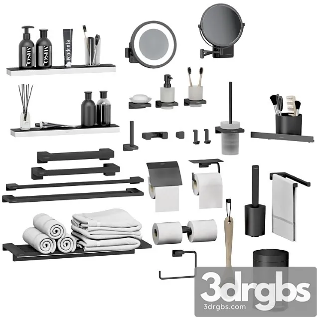 Hansgrohe set of bathroom accessories and decor