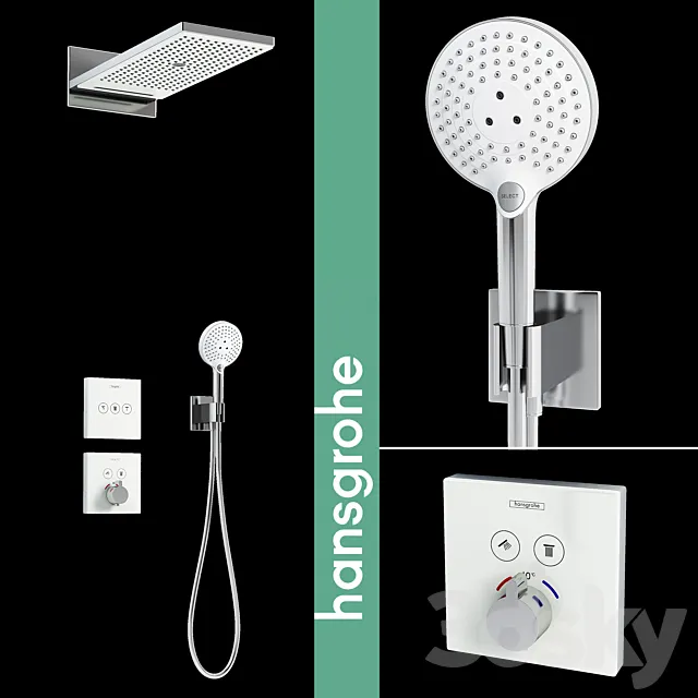 Hansgrohe Shower Rainmaker Select 580 3jet 3DS Max Model