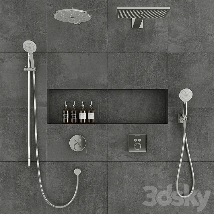 Hansgrohe shower system 3DS Max
