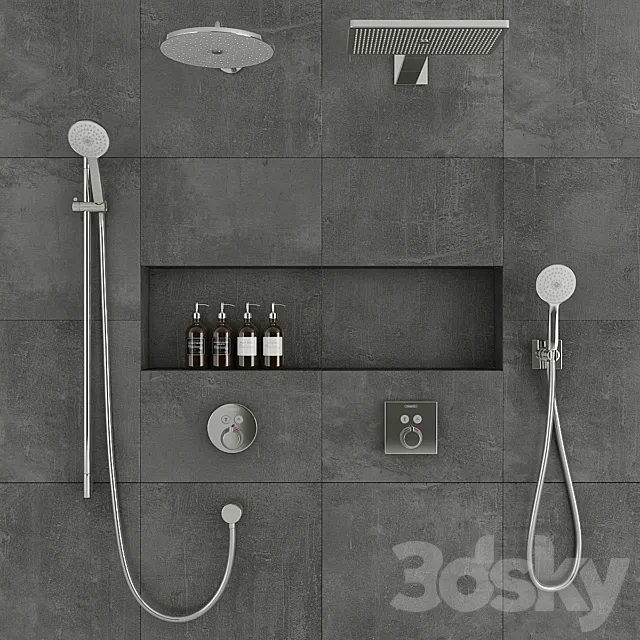 Hansgrohe shower system 3DSMax File