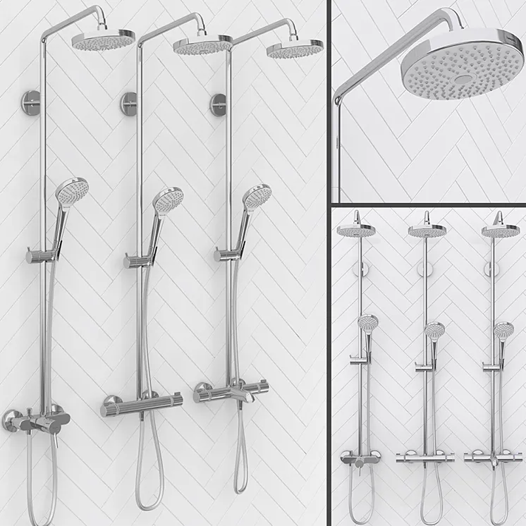 HANSGROHE shower systems | Croma Select S 180 3DS Max