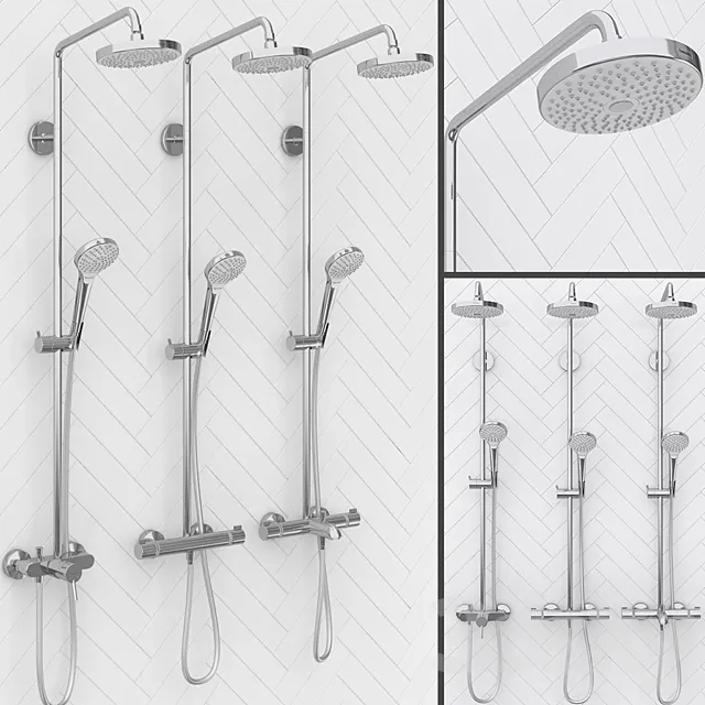 HANSGROHE shower systems | Croma Select S 180 3DSMax File