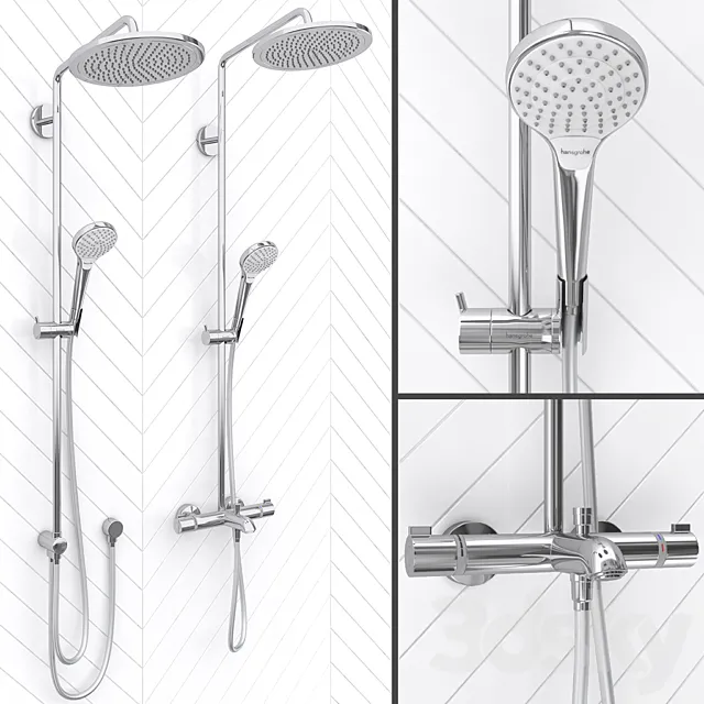 HANSGROHE shower systems | Croma Select S 280 3DS Max Model