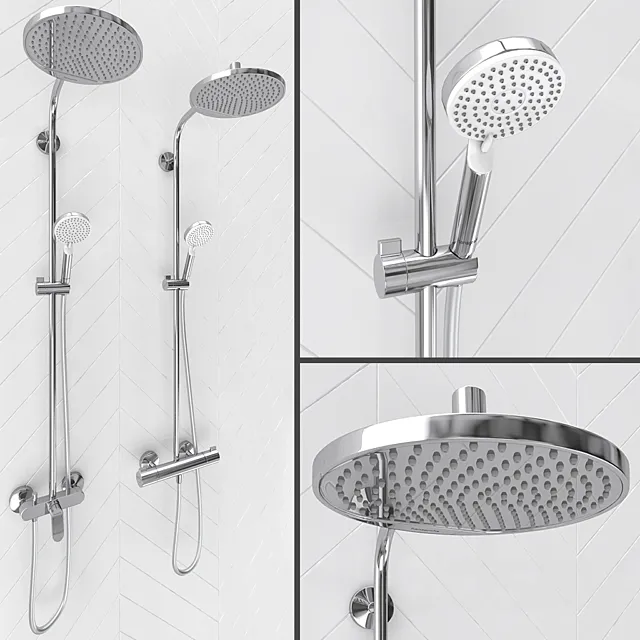 HANSGROHE shower systems | Crometta S Showerpipe 240 3ds Max