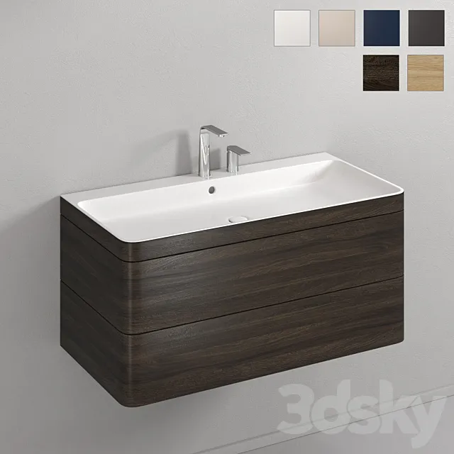 HAPPY D.2 PLUS Vanity unit By Duravit 3ds Max