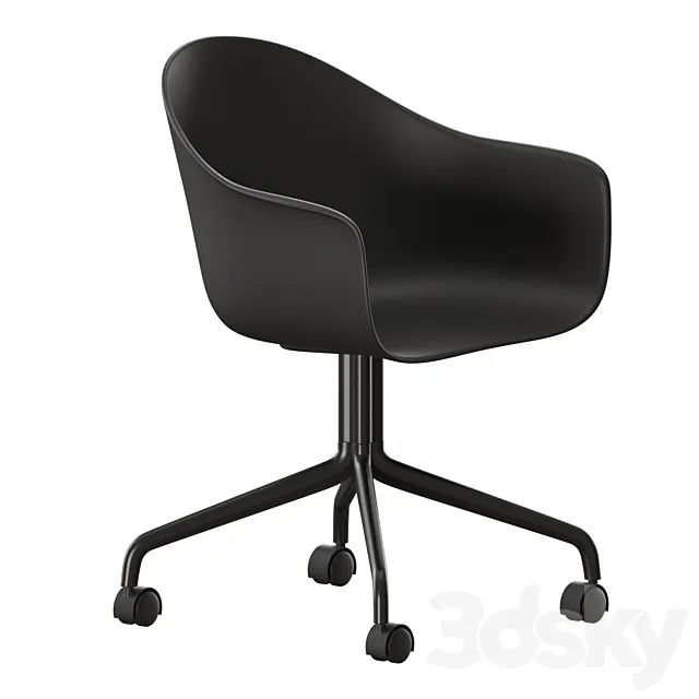 Harbor Dining Chair Star Base W Casters 3ds Max