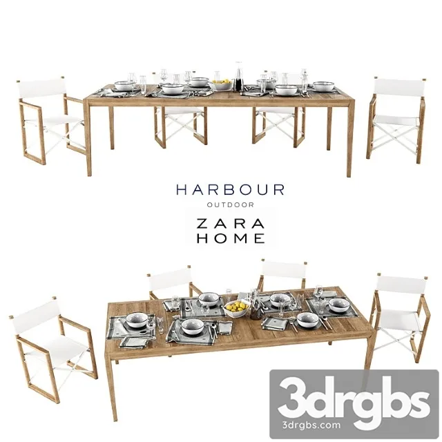 Harbor Outdoor collect and Zara Home Table Setting 3dsmax Download