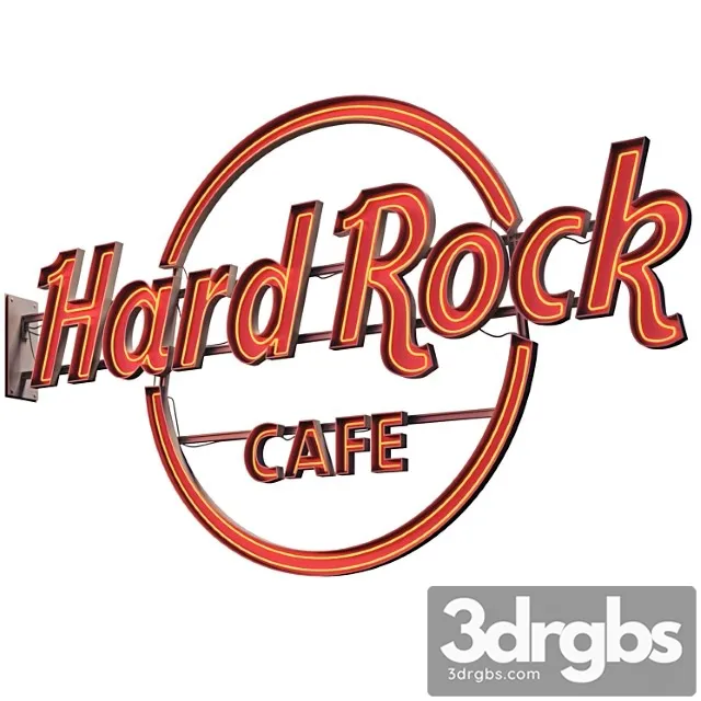 Hard rock cafe neon sign