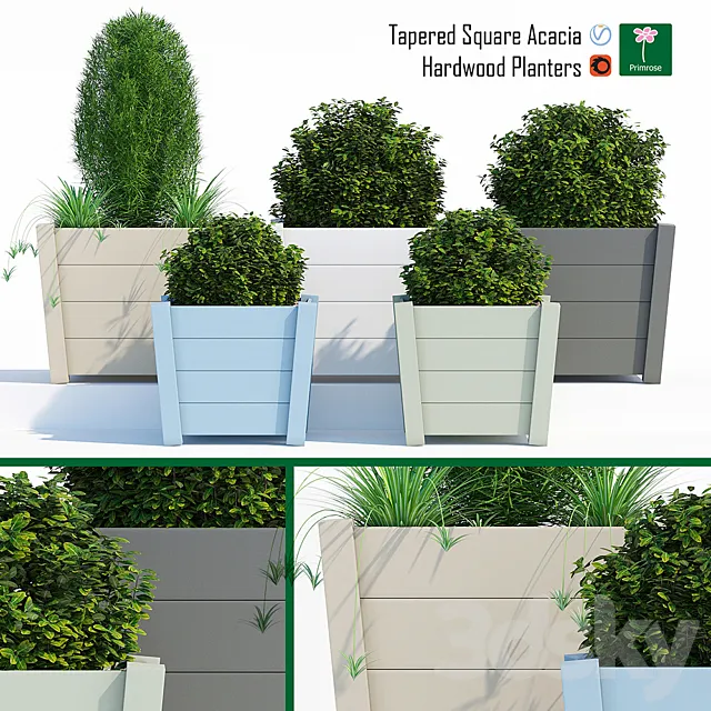 Hardwood planters 2 3DS Max Model