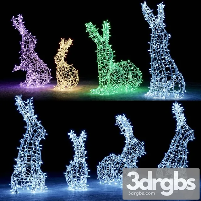 Hares from garlands 3dsmax Download
