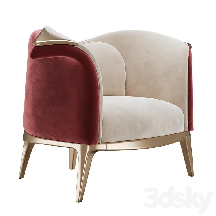 Harlequin Armchair by Alma de Luce 3DS Max Model