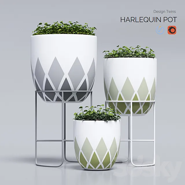 harlequin_pot 3ds Max