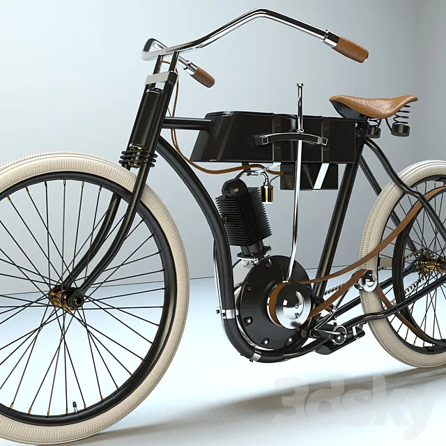 Harley Davidson 1908 3DS Max Model