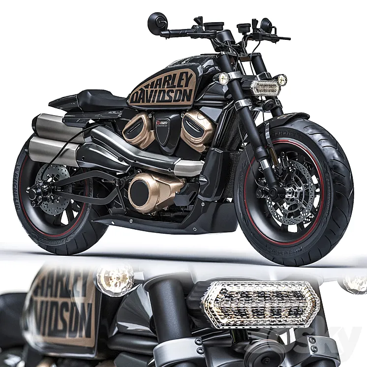 Harley Davidson 3DS Max Model