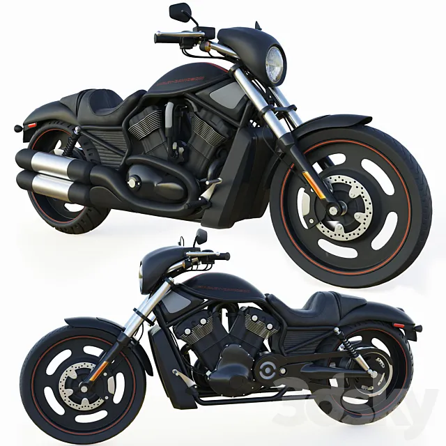 Harley-davidson night rod 3DS Max Model