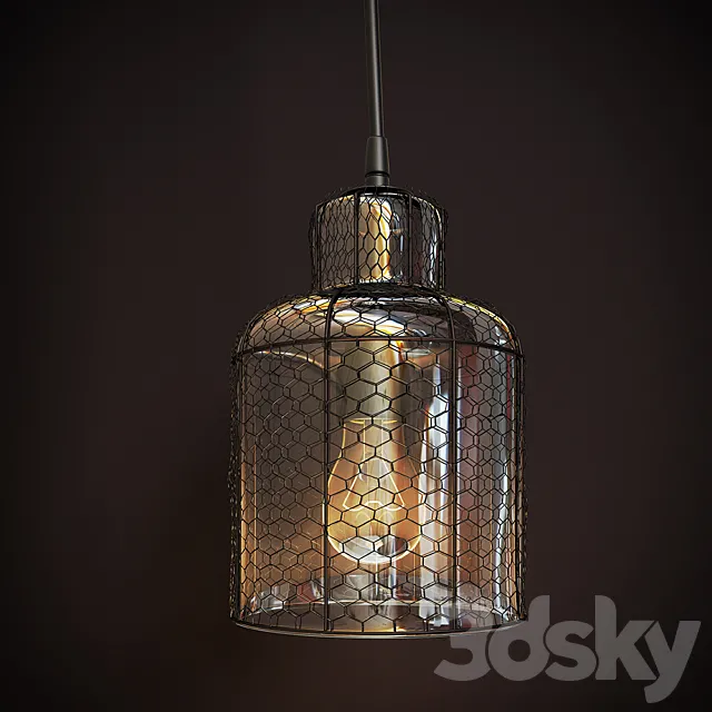 HARLOWE WIRE & GLASS INDOOR_OUTDOOR PENDANT 3DS Max Model