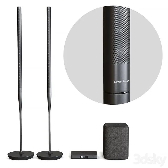 Harman Kardon Radiance 2400 speaker system 3dsMax Model
